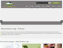 Tablet Screenshot of manuparadiselodge.com